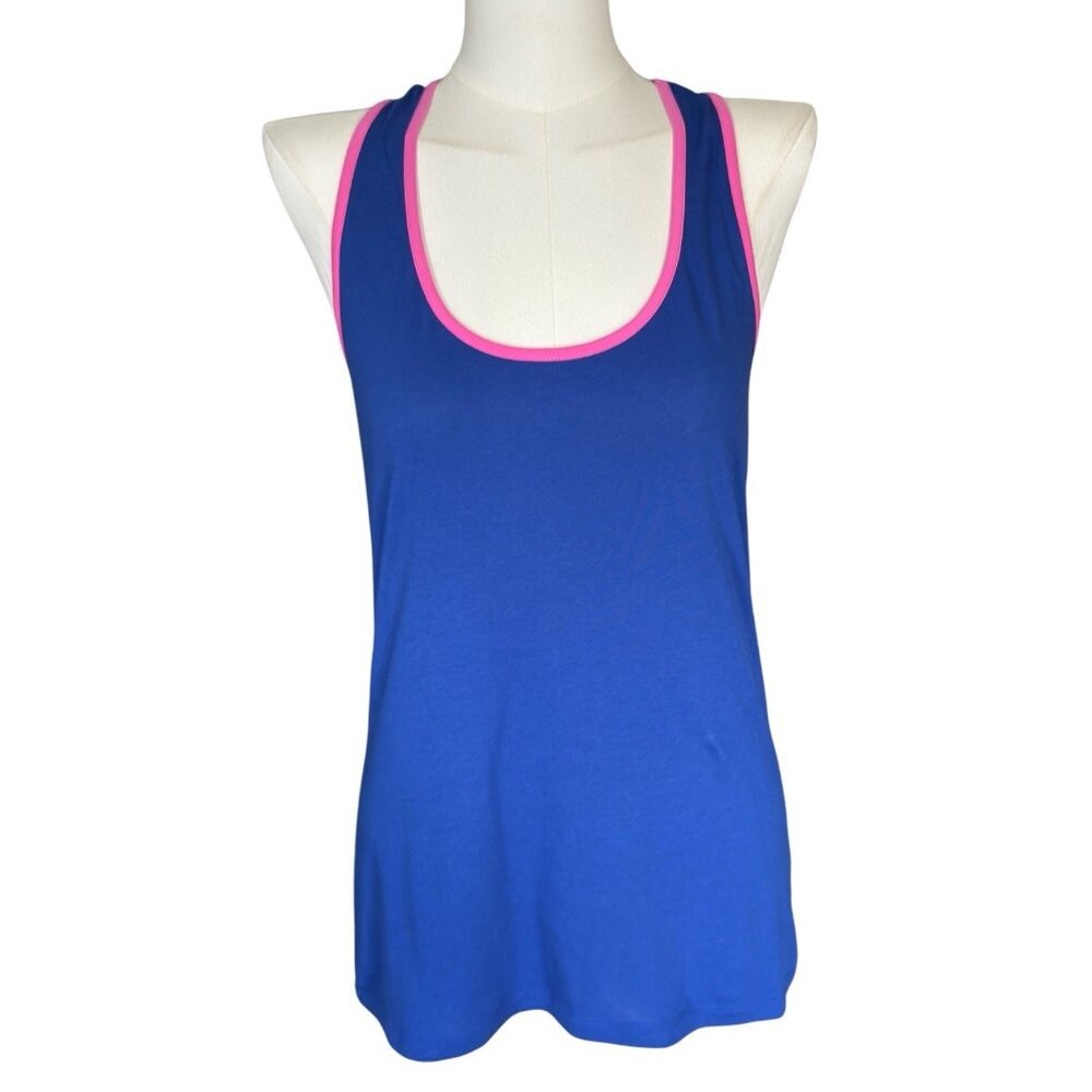 Banana Republic Blue Round Neck Racerback Sleeveless Pullover Tank Top Sz S
